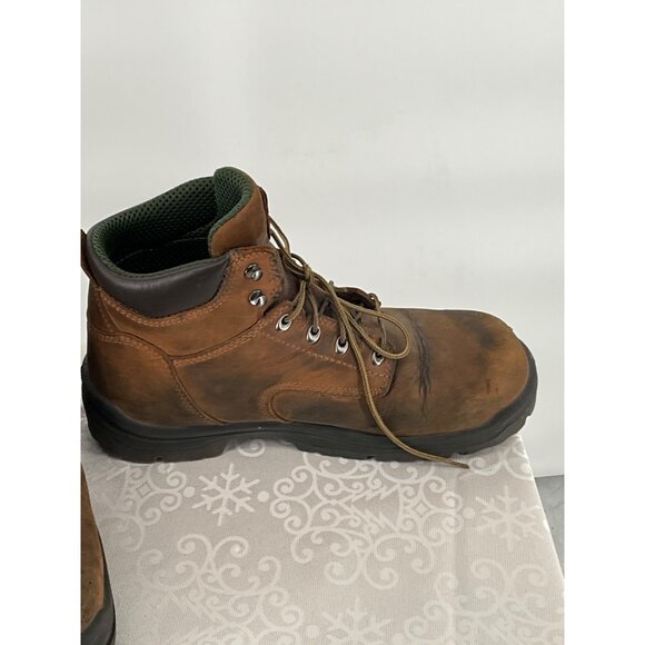 Red Wing Men's‎ Work Boots Brown Size 12 D Leather Steel Toe Imperfections - Picture 4 of 14